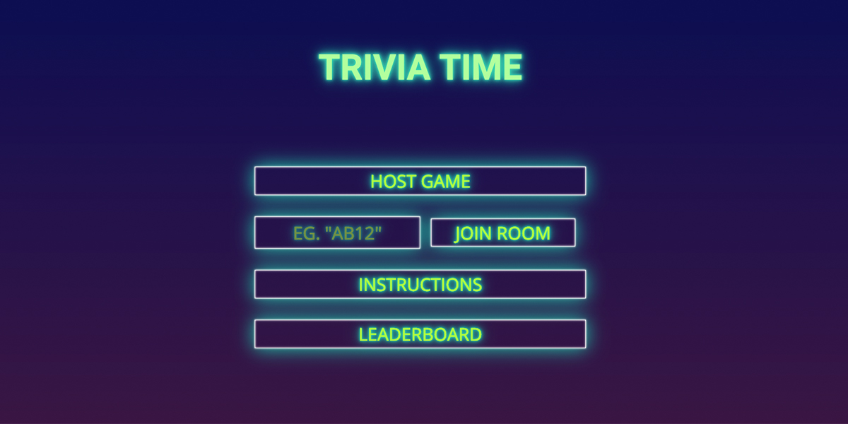 Screenshot of project: Trivia Time